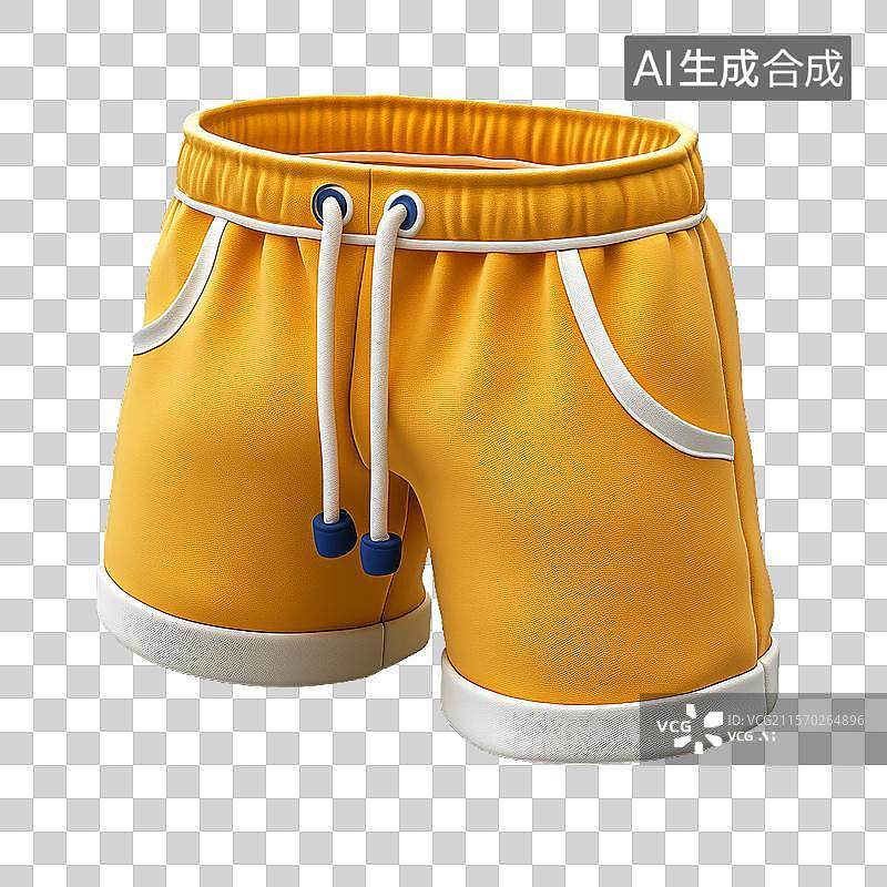【AI数字艺术】黄色运动短裤图片素材