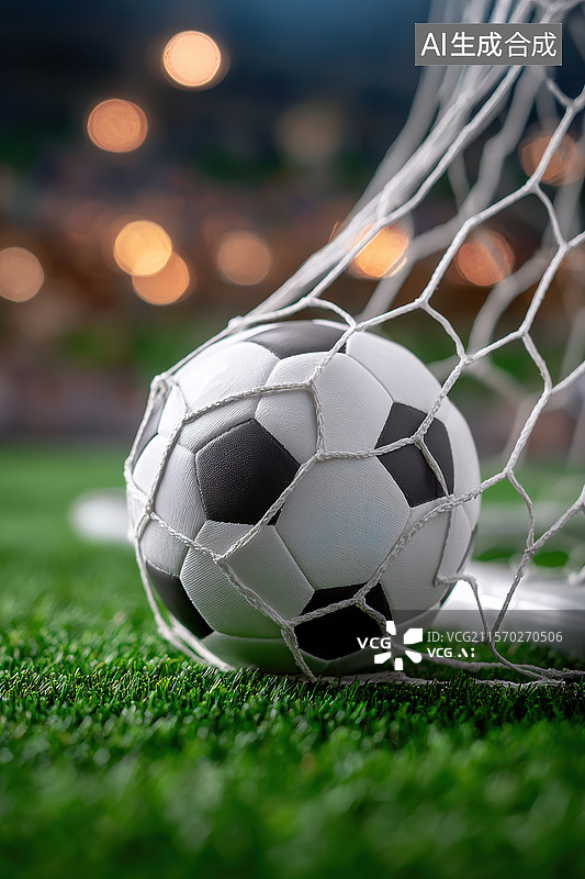 【AI数字艺术】足球射门瞬间图片素材