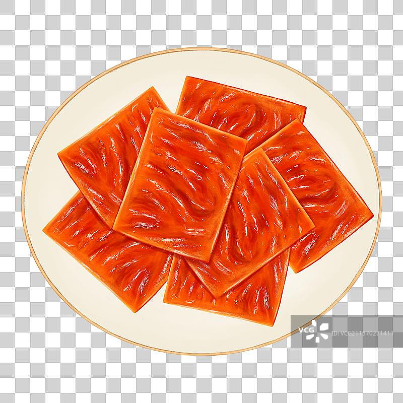 泰州特色美食插画靖江肉脯图片素材