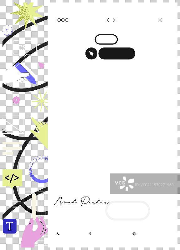 扁平设计网页设计师信头图片素材