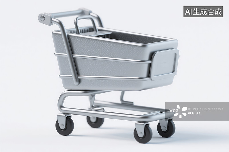 【AI数字艺术】空购物推车图片素材