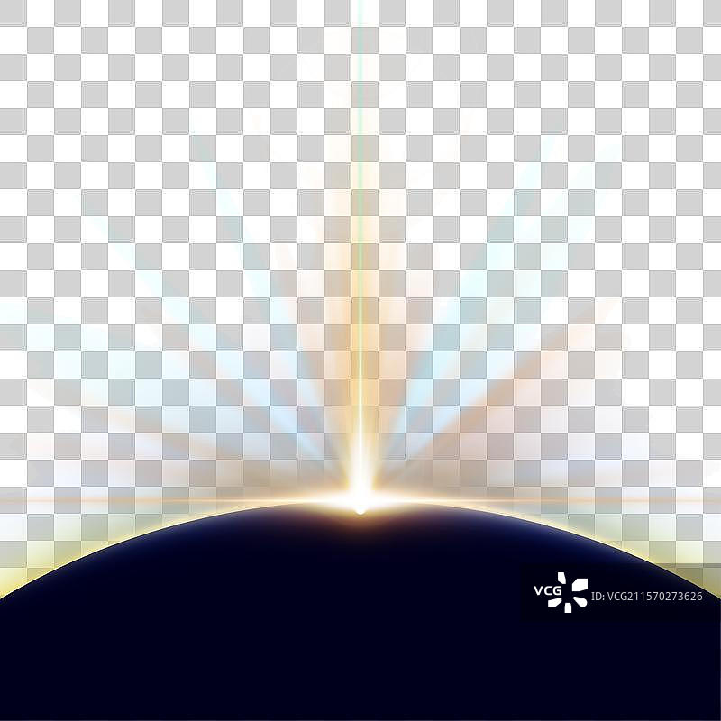发光的地球日出光效图片素材