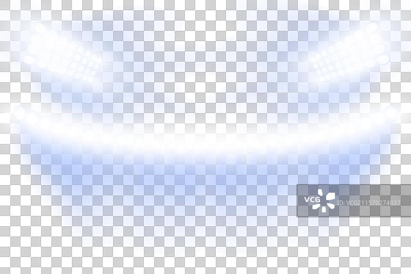 明亮的体育场灯光逼真的设计图片素材