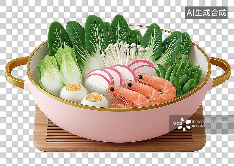 【AI数字艺术】【免抠png素材】一锅美味的海鲜火锅图片素材