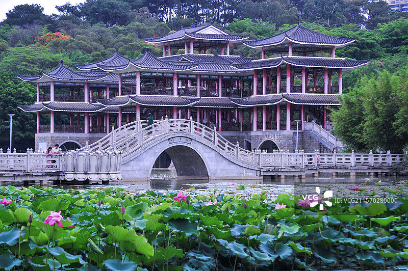南宁狮山公园美丽风景图片素材