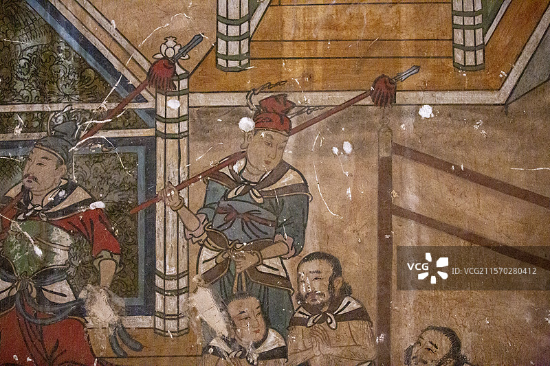 洪洞县贾村娲皇庙（悬塑与圣母殿壁画 国保）图片素材