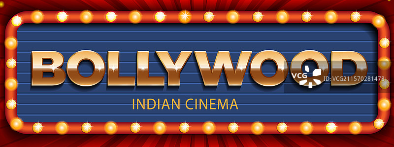 现实主义风格的宝莱坞电影标志图片素材