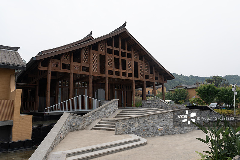 四川德阳中江挂面村风光图片素材