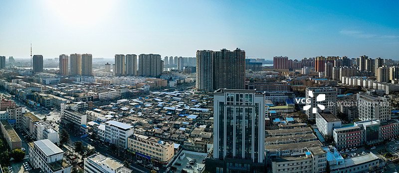 南阳市 卧龙区 孔明大道 南阳府衙 航拍图片素材