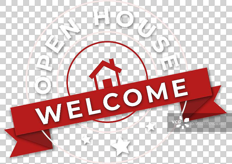 开放日标签设计与绘图图片素材