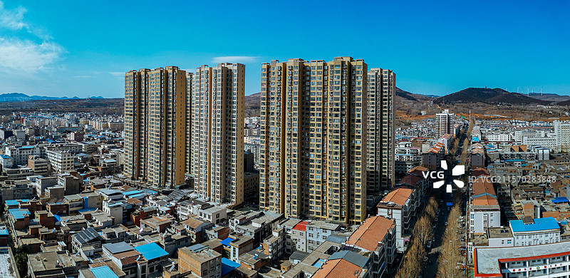 汝阳县 杜康大道 城东村 汝河 城市 航拍图片素材