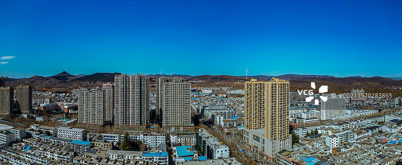 汝阳县 杜康大道 城东村 汝河 城市 航拍图片素材