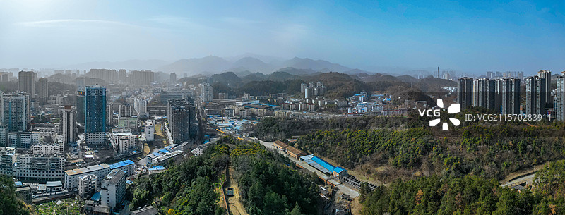 十堰市 茅箭区 北京中路 梨花村 东岳路 城市 航拍图片素材