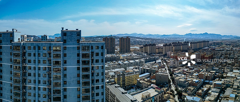 汝阳县 杜康大道 城东村 汝河 城市 航拍图片素材