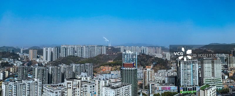 十堰市 茅箭区 北京中路 梨花村 东岳路 城市 航拍图片素材