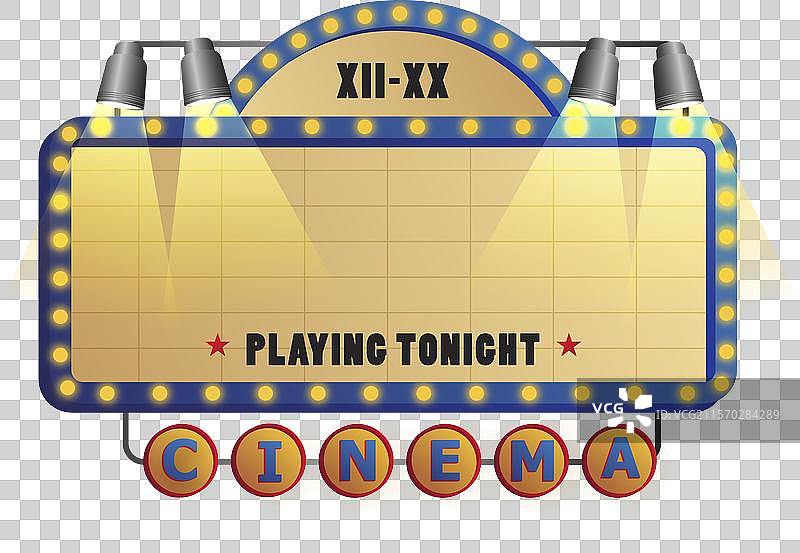 创意宝莱坞电影灯光招牌图片素材