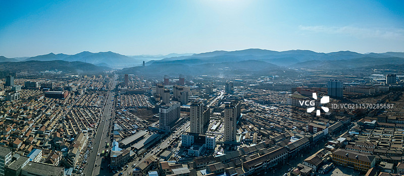 和顺县 义兴镇 迎宾路 城市 晋中市 航拍图片素材