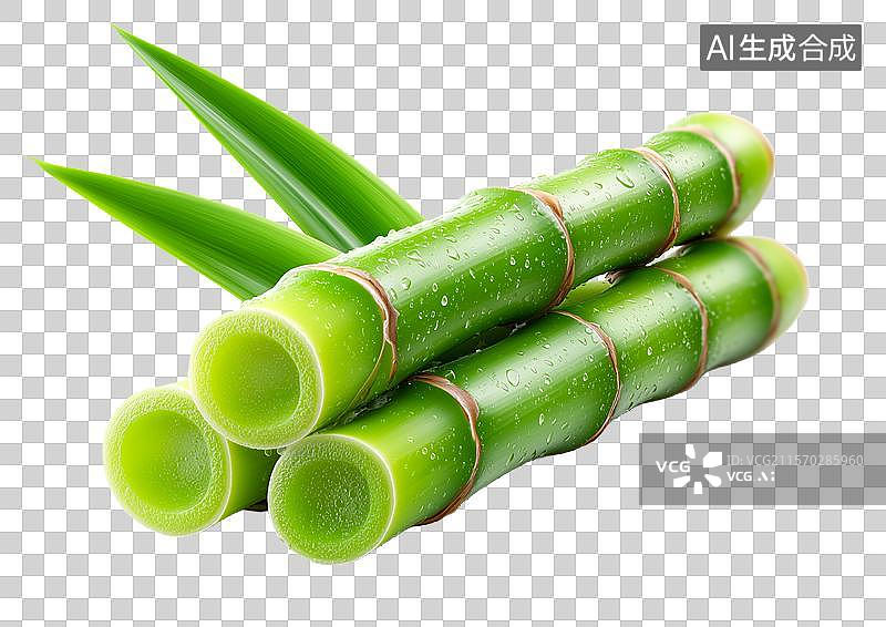 【AI数字艺术】【免抠png素材】白底背景上的甘蔗图片素材