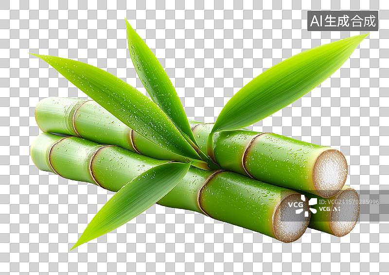 【AI数字艺术】【免抠png素材】白底背景上的甘蔗图片素材
