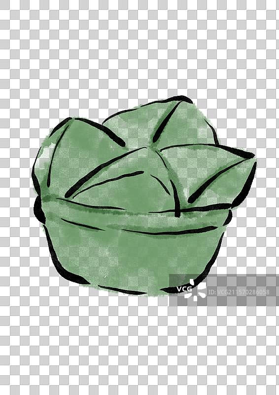 国潮风清明节美食插画元素-朴籽粿图片素材