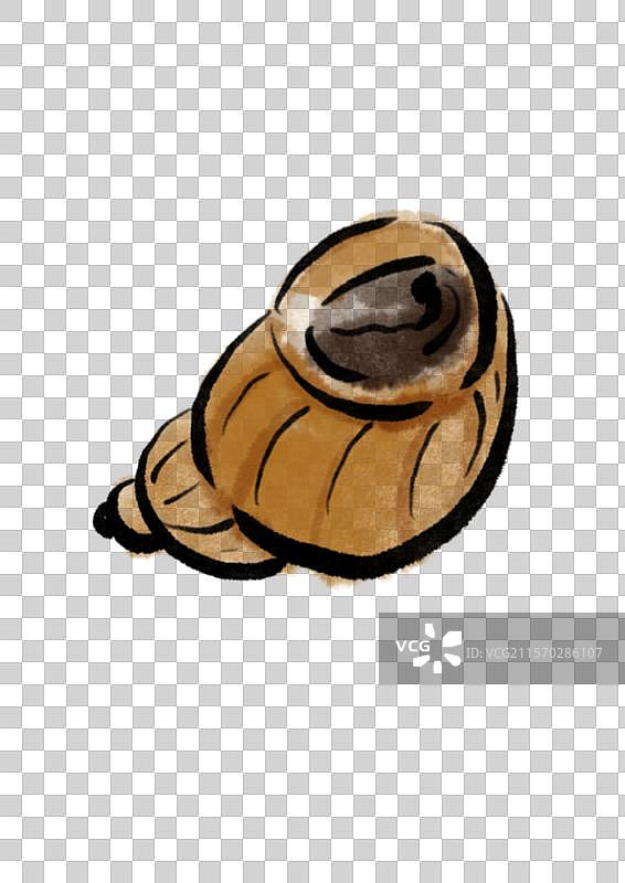 国潮风清明节美食插画元素-清明螺图片素材