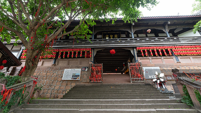 成都五凤溪千年古镇关圣宫图片素材