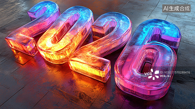 【AI数字艺术】炫彩发光 2026 数字图片素材