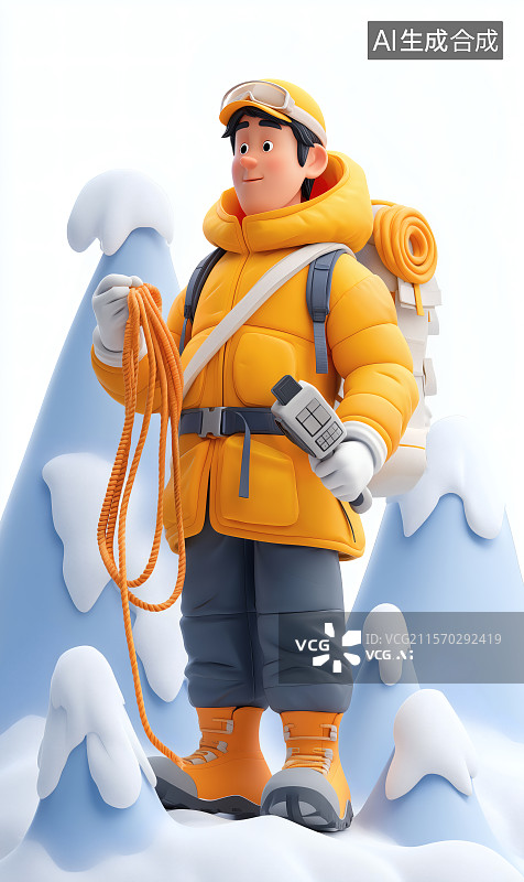 【AI数字艺术】登山向导图片素材
