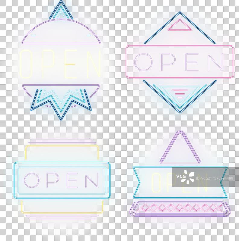 我们营业 - 霓虹灯标志系列图片素材