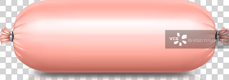 3D真实的空白聚乙烯香肠图片素材