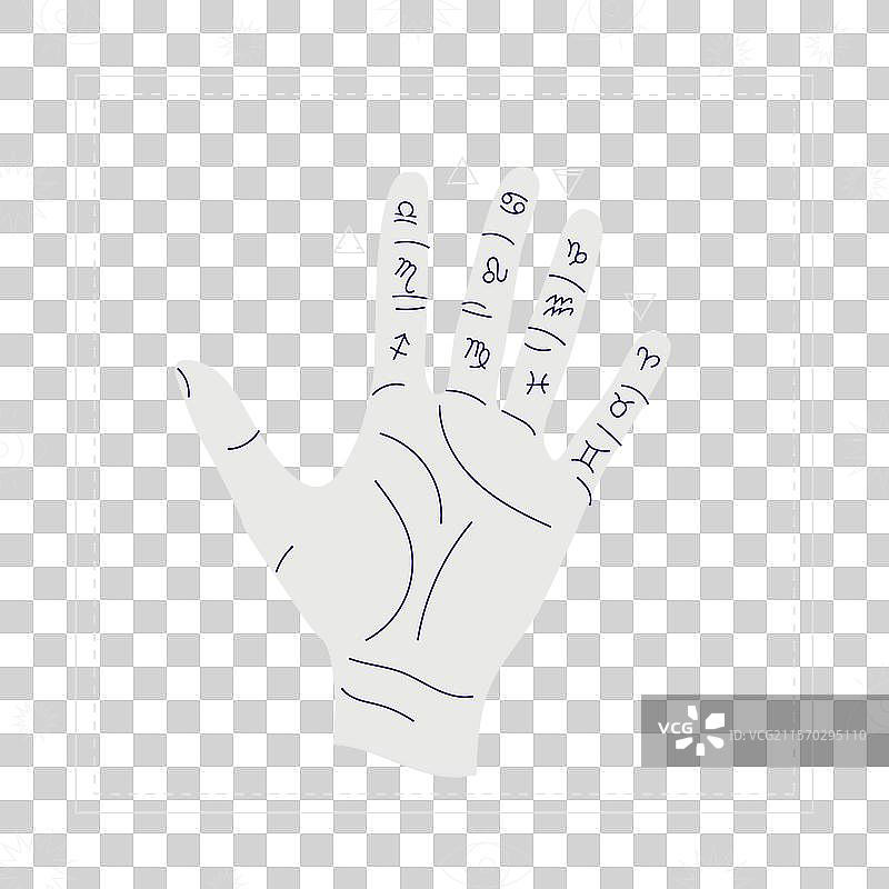 手相术的神秘概念图片素材