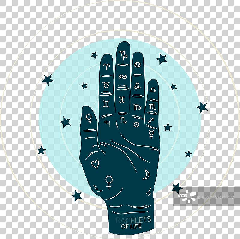 手相术的神秘概念图片素材