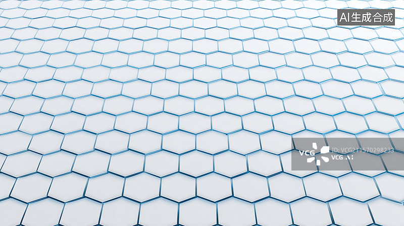 【AI数字艺术】六边形蜂巢状生物医药概念背景图图片素材