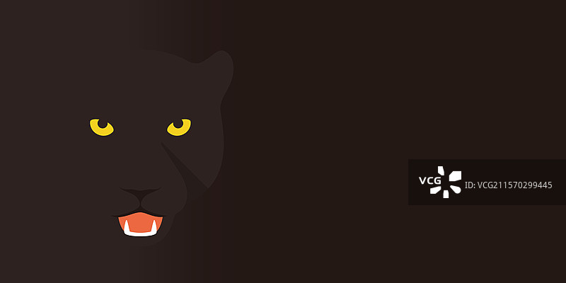 黑豹, 猫品种脸卡通平面图标设计图片素材