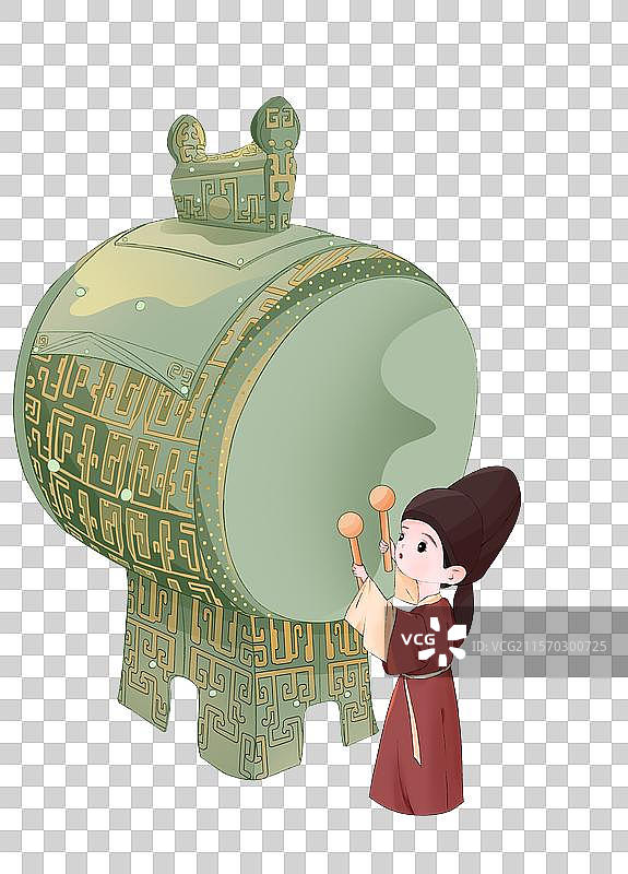 国风打鼓人物图片素材