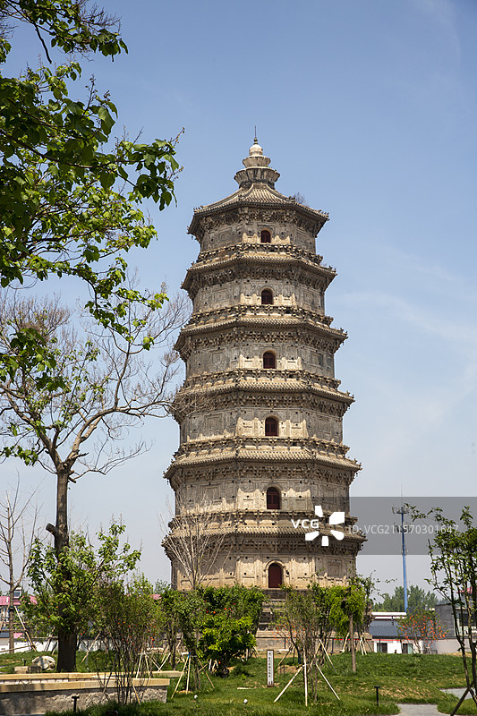 河北涿州云居寺塔（双塔北塔）图片素材