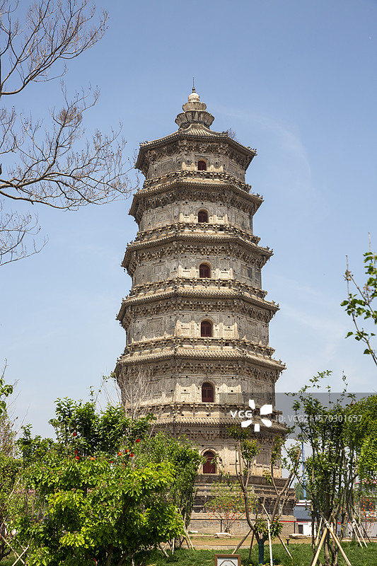河北涿州云居寺塔（双塔北塔）图片素材