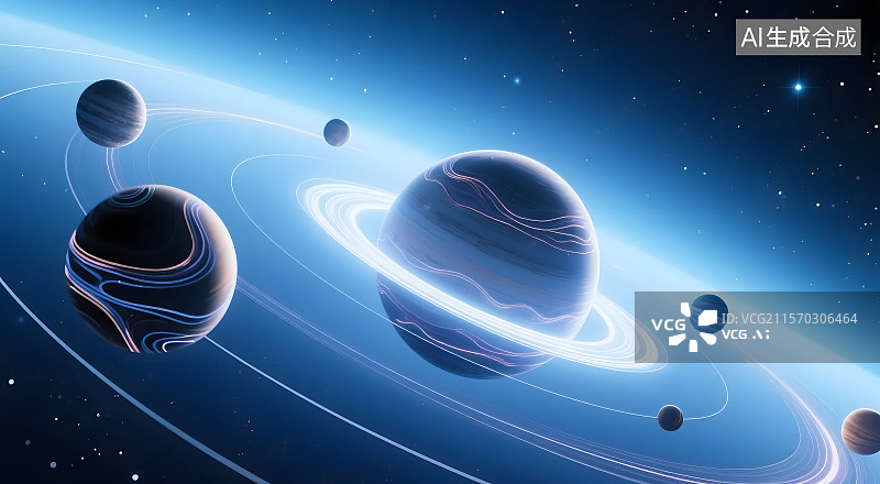 【AI数字艺术】太空行星宇宙背景图片素材