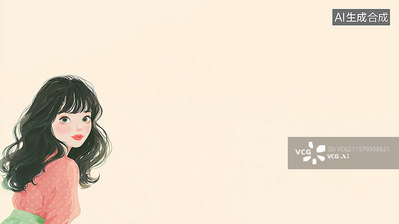 【AI数字艺术】2D卡通左下图片素材