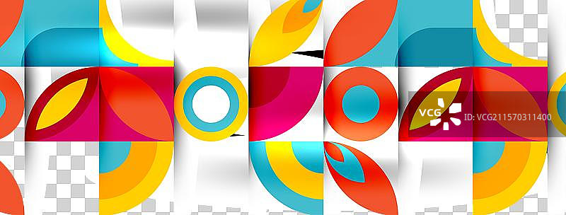 几何美丽的抽象圆形和花瓣图片素材