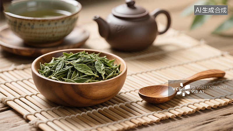 【AI数字艺术】茶香氤氲的慢生活图片素材