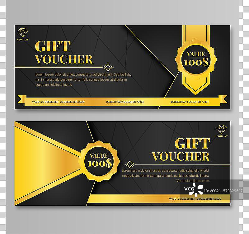 金色礼品券模板图片素材