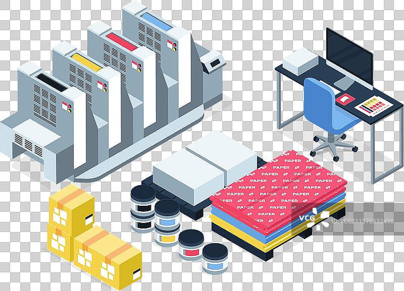 等距印刷行业图片素材