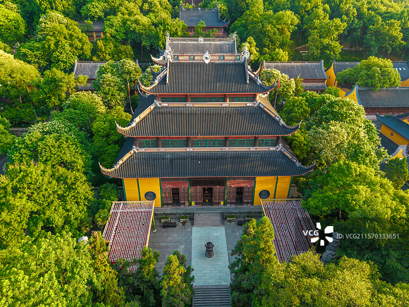 灵隐寺航拍图片素材