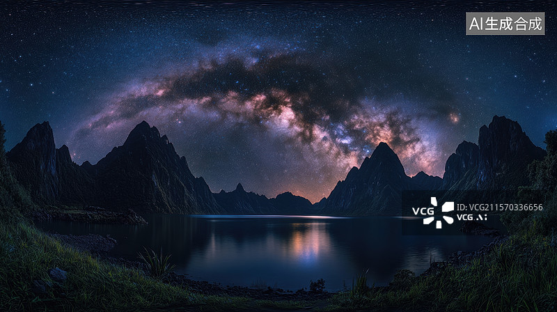 【AI数字艺术】梦幻星空背景图片素材