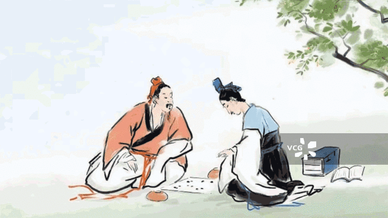 传统文化 围棋 下棋 人物 人 中国画 图画书 人物 秀 人图片素材
