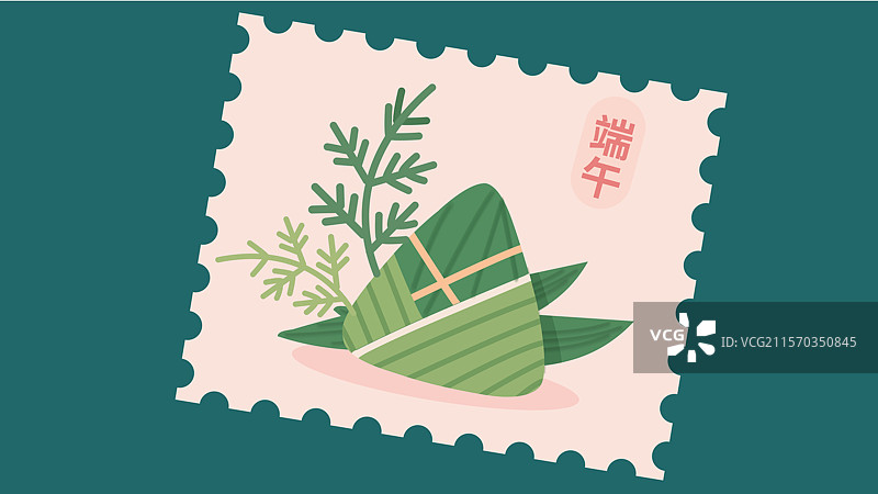 端午主题邮票图案端午海报图片素材
