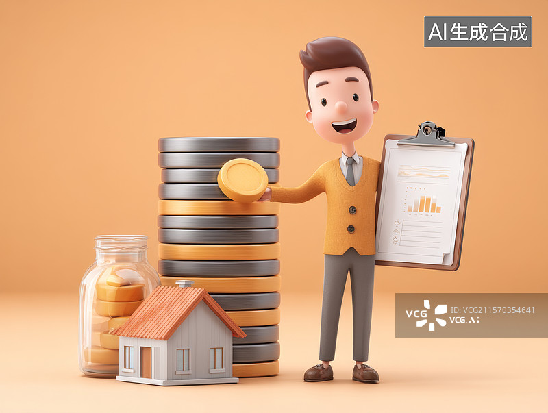 【AI数字艺术】理财规划与投资图片素材