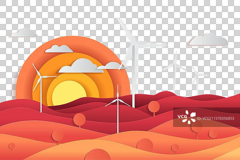 风力涡轮机 可再生能源 风景 日落图片素材