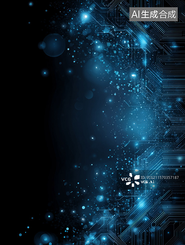 【AI数字艺术】未来科技电路板背景图片素材
